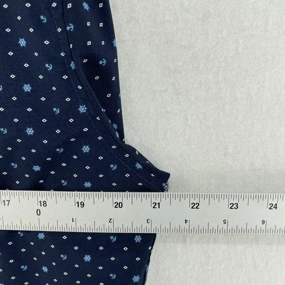 Tom Baine Shirt Men's Sz M Blue Button-Up Slim-Fit 4-Way Stretch Wrinkle Free - Picture 4 of 10
